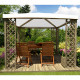 GAZEBO Fox Pocket 300X300cm Lámina blanca en PVC FSC - ALCE