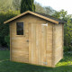 Caseta de jardín Livia de 198x130 cm con puerta batiente simple y ventana - ALCE