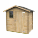Caseta de jardín Livia de 198x130 cm con puerta batiente simple y ventana - ALCE