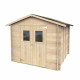 Caseta de jardín de madera HOBBY 248x248cm - Puerta doble ventana - ALCE