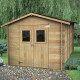 Caseta de jardín de madera HOBBY 248x248cm - Puerta doble ventana - ALCE
