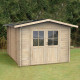 Caseta de jardín Opera en madera de abeto 249x249cm - Puerta doble ventana - PEFC - ALCE