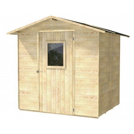 Caseta de jardín Vanilla en madera de abeto 200x207cm - Puerta simple - PEFC - ALCE