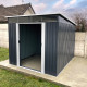 Caseta métalica 6,67m² Skylight antracita + kit de anclaje X-METAL
