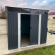 Caseta métalica 6,67m² Skylight antracita + kit de anclaje X-METAL