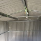 Caseta de jardín 13m² FIRST antracita + kit de anclaje X-METAL