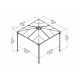 Pérgola de aluminio y policarbonato 295x295cm Palermo™ 3000 - Canopia