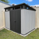Caseta de resina cepillada Brossium pendiente simple 6m² + suelo - Keter