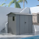 Caseta de jardín de acero galvanizado Roka 4,08m² + kit de anclaje - X-Métal