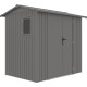 Caseta de jardín de acero galvanizado Roka 4,08m² + kit de anclaje - X-Métal