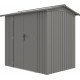 Caseta de jardín de acero galvanizado Roka 4,08m² + kit de anclaje - X-Métal