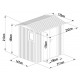 Caseta de jardín de acero galvanizado Roka 4,08m² + kit de anclaje - X-Métal