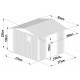 Caseta de jardín de acero galvanizado Roka 9m² - X-Métal