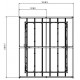 Caseta de jardín PVC 4,9m ² DECO de color blanco y gris verdoso Grosfillex