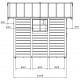 Caseta de jardín de PVC 7,5m² DECO gris oscuro y blanco Grosfillex