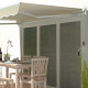 Toldo manual 350x250cm EASY tejido poliéster beige - X-METAL