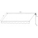 Toldo motorizado 395x300cm EASY tejido poliéster beige - X-METAL