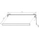 Toldo motorizado 300x250cm LUXO tejido poliéster beige - X-METAL