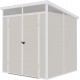 Caseta de jardín de resina 3,24m² claraboya beige pendiente simple + suelo - Jobu