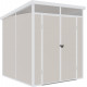 Caseta de jardín de resina 3,24m² claraboya beige pendiente simple + suelo - Jobu