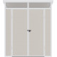 Caseta de jardín de resina 3,24m² claraboya beige pendiente simple + suelo - Jobu