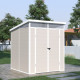 Caseta de jardín de resina 3,24m² claraboya beige pendiente simple + suelo - Jobu