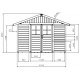 Caseta de jardín de PVC 11,2m² DECO rojo y blanco Grosfillex