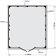 Caseta de jardín de PVC 11,2m² DECO rojo y blanco Grosfillex