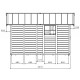 Caseta de jardín en PVC 11,2m² DECO blanca y gris verdosa Grosfillex