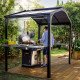 Pérgola para barbacoa 180x224cm en aluminio negro y policarbonato gris AUSTIN - Canopia by Palram