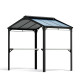 Pérgola para barbacoa 180x224cm en aluminio negro y policarbonato gris AUSTIN - Canopia by Palram
