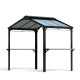 Pérgola para barbacoa 180x224cm en aluminio negro y policarbonato gris AUSTIN - Canopia by Palram