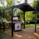 Pérgola para barbacoa 180x224cm en aluminio negro y policarbonato gris AUSTIN - Canopia by Palram