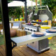 Pérgola para barbacoa 180x224cm en aluminio negro y policarbonato gris AUSTIN - Canopia by Palram