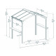 Pérgola para barbacoa 180x224cm en aluminio negro y policarbonato gris AUSTIN - Canopia by Palram