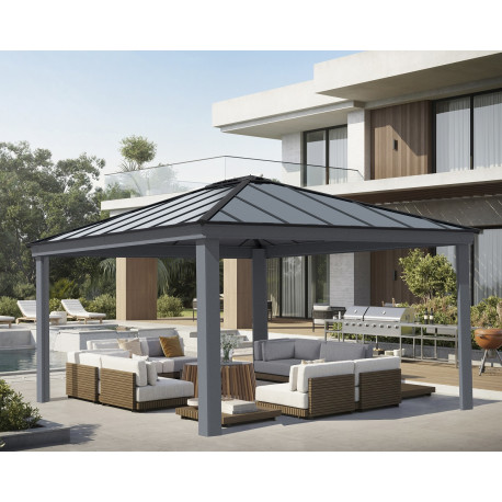 Pérgola de aluminio y policarbonato aislante 426x364cm Dallas 4300 - Palram