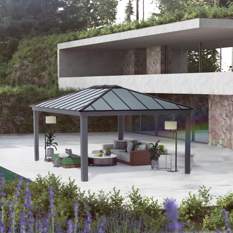 Pérgola de aluminio y policarbonato aislante 426x364cm Dallas 4300 - Palram