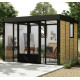 Estudio de jardín composite de aluminio y madera 10,1m² - Copenhague triple pared aislante - Canopia by Palram
