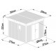 Caseta de jardín de acero galvanizado Kosto 8,64m² + kit de anclaje - X-Metal