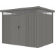 Caseta de jardín de acero galvanizado Kosto 6,76m² + kit de anclaje - X-Métal