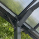 Cochera alta antracita en aluminio de 3,59x5,10m y policarbonato de 6mm