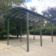 Cochera alta antracita en aluminio de 3,59x5,10m y policarbonato de 6mm