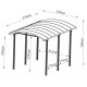 Cochera alta antracita en aluminio de 3,59x5,10m y policarbonato de 6mm
