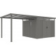 Cobertizo 275x294cm en acero galvanizado para marquesina Kosto 8,64m² - X-METAL