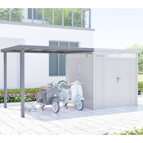Cobertizo 275x230cm en acero galvanizado para caseta Kosto 5,29m² o 6,76m² - X-METAL