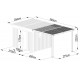 Cobertizo 275x294cm en acero galvanizado para marquesina Kosto 8,64m² - X-METAL