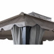 Cenador de jardín Stoj 336x402cm de acero con recubrimiento en polvo negro y poliéster - Sunjoy