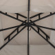 Cenador de jardín Stoj 336x402cm de acero con recubrimiento en polvo negro y poliéster - Sunjoy