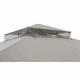 Cenador de jardín Stoj 336x402cm de acero con recubrimiento en polvo negro y poliéster - Sunjoy