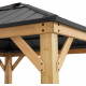Cenador de jardín Pirin 336x336cm en madera maciza, acero y policarbonato - Sunjoy